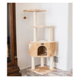 Load image into Gallery viewer, Real Wood 3 Levels Cat Tower for Kittens 48 Height Beige