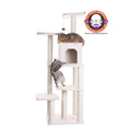 Load image into Gallery viewer, Real Wood B6802 Classic Cat Tree In Ivory 6 Levels Condo