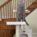 Load image into Gallery viewer, Real Wood B6802 Classic Cat Tree In Ivory 6 Levels Condo