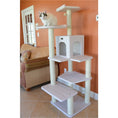 Load image into Gallery viewer, Real Wood B6802 Classic Cat Tree In Ivory 6 Levels Condo